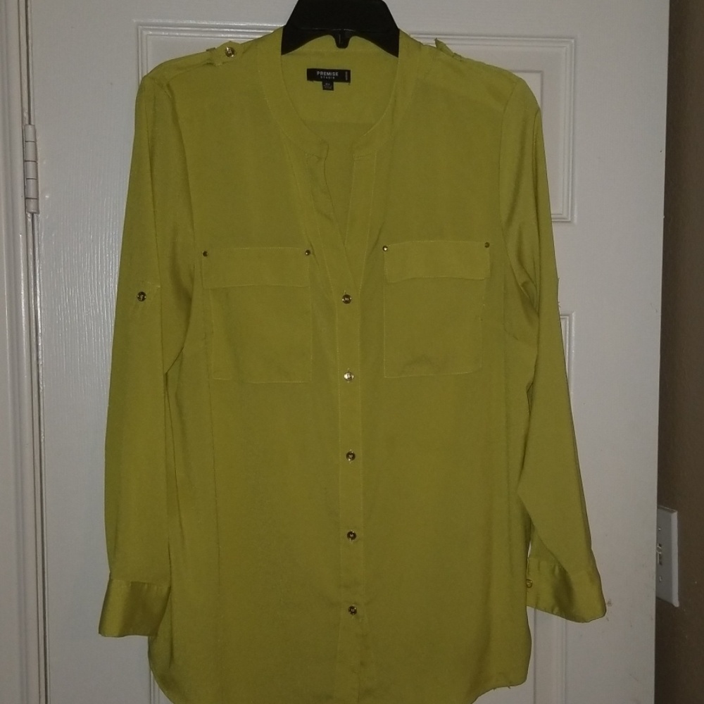 Lime green blouse